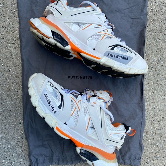 Balenciaga White and Orange track led - Picture 1 of 9